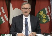 Dr. David Williams, Ontario's chief medical officer of health, announced the province's first confirmed case of the COVID-19 South Africa variant at a media briefing at Queen's Park on February 1, 2021. (CPAC screenshot)