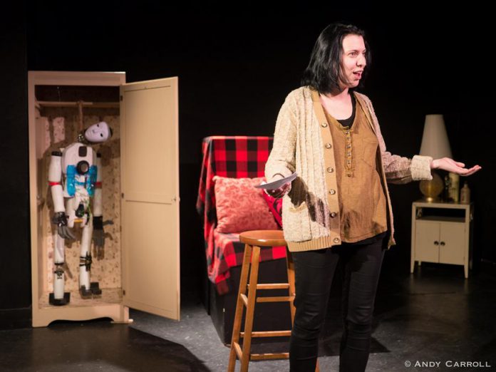 Elisha Rubacha, pictured at a book launch at The Theatre on King in December 2017, is the editor and designer of bird, buried press in Peterborough. (Photo: Andy Carroll)