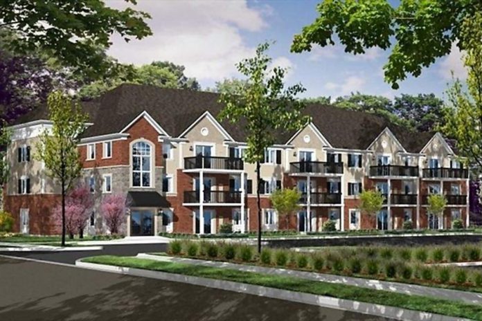 Artist's rendering of the completed rental housing development at 888 Whitefield Drive in Peterborough. The developer, Parkview Homes, has received $8.5 million in financing from the federal government for the project. (Illustration: Parkview Homes)