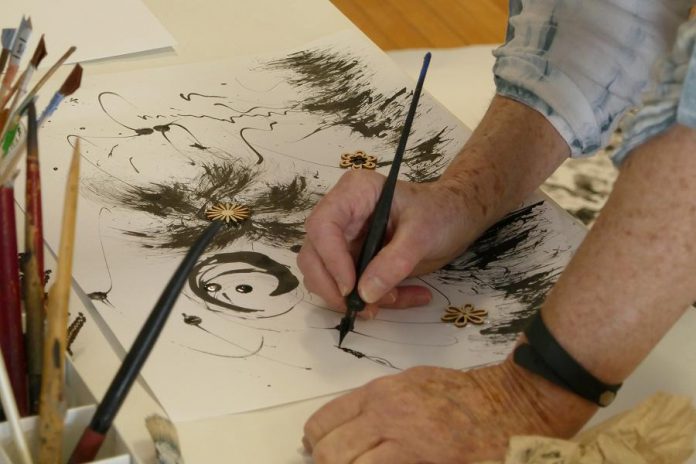  Community art making at The Mount Community Centre. (Photo: John Marris)