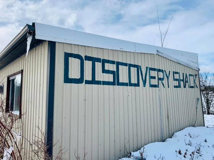 The 'Discovery Shack' at Gamiing Nature Centre, a non-profit outdoor and wildlife education organization south of Bobcaygeon, is a heated portable used to house educational displays. (Photo courtesy of Gamiing Nature Centre)