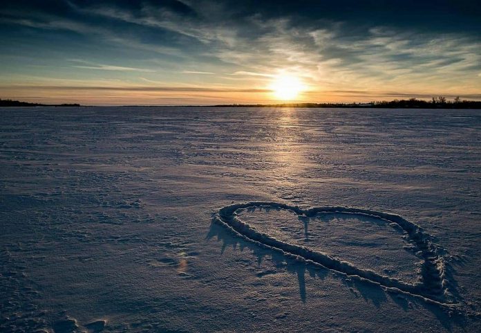 This "snow heart" on the southern shores of Lake Scugog from View Lake, on the boundary of Durham and Kawartha Lakes, was one of a series of Valentine's Day photographs from five photographers that was our top post on Instagram in February 2021. (Photo: Rachelle Richard Mack @rachelle_richard_photography / Instagram)