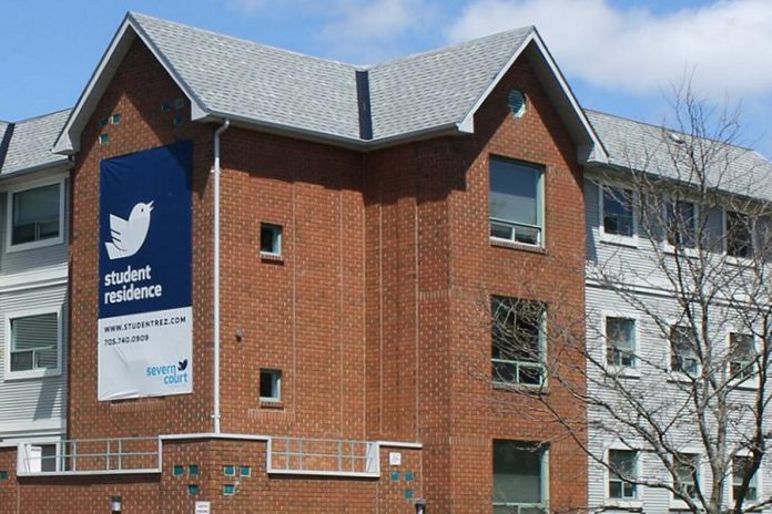 As of March 2, 2021, there have been 34 positive cases among Fleming College and Trent University students in a COVID-19 outbreak that originated from social gatherings at Severn Court Student Residence in Peterborough. (Photo: Severn Court Management Company)