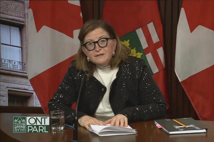 Dr. Barbara Yaffe, Ontario's associate chief medical officer of health, provided an update on the current status of the COVID-19 pandemic in Ontario during a media briefing on April 15, 2021. (CPAC screenshot)