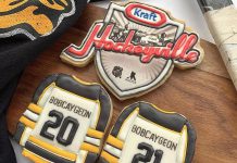 A local bakery made these cookies in support of Bobcaygeon's bid to be voted the winner of Kraft Hockeyville 2021 Canada. Voting opens at 9 a.m. on April 9 and continues until 5 p.m. on April 10. (Photo supplied by City of Kawartha Lakes)