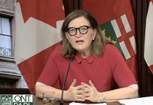 Dr. Barbara Yaffe, Ontario's associate chief medical officer of health, explains how the province has changed its reporting of variants of concern during a media briefing at Queen's Park on April 8, 2021. (CPAC screenshot)