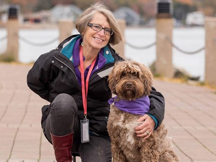 Dr. Ardra Cole, professor in the Faculty of Education at Mount Saint Vincent University in Halifax, Nova Scotia, is the founder of ElderDog Canada. The organization grew out of Dr. Cole's research on the role of dogs in the health and well-being of people with dementia as well as their caregivers, her volunteer experience with animal-assisted therapy for seniors in long-term and palliative care, and a personal experience of human loss and love for an old and ill dog. (Photo via Mount Saint Vincent University)