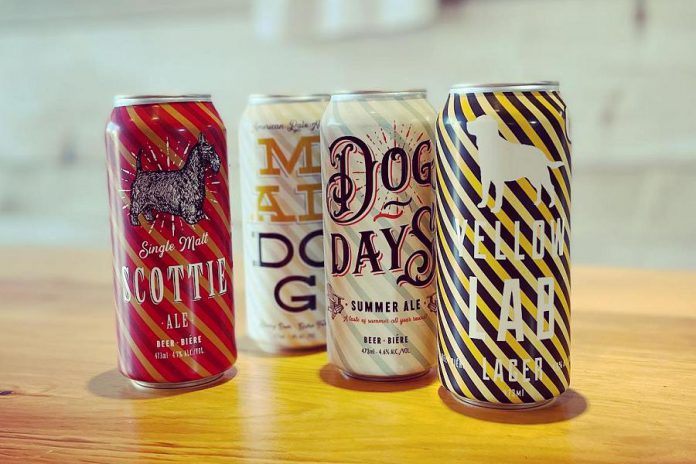 Which of these puppies will you be trying? Old Dog Brewing Company in Bobcaygeon offers a variety of dog-themed beers. Their label design is by Bill Douglas of Bobcaygeon's Douglas + Son. (Photo: Old Dog Brewing Company)