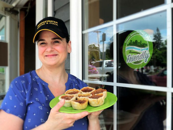 The 'Taste of the TSW' culinary tourism initiative encourages food and beverage producers and providers in 'Trail Towns' along the Trent-Severn Waterway in the City of Kawartha Lakes, Peterborough City and County, and Northumberland County to to showcase a product celebrating the waterway. Pictured are Lock 18 Butter Tarts by Bridgewater Café & Pizza at 16 Bridge Street North in Hastings.  (Photo courtesy of RTO8)
