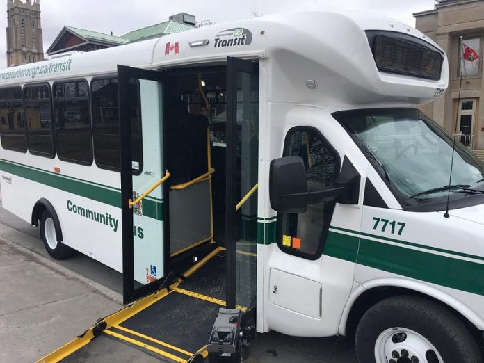 The Link, a new rural transportation service connecting Selwyn Township and Curve Lake First Nation to Peterborough, launches on May 3, 2021. The pilot service uses full accessible 15-passenger buses operated by Peterborough Transit. (Photo: City of Peterborough)