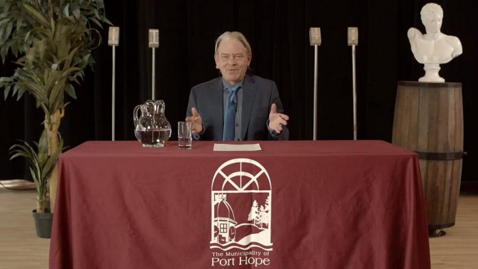 The Municipality of Port Hope recognized local residents who have contributed to the betterment of the community on May 13, 2021 with a virtual ceremony for the 2020 Civic Awards, pre-recorded at the Capitol Theatre and emceed by York Bell-Smith. (Screenshot)