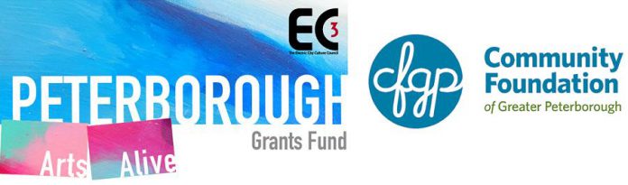 The strategic recovery and resilience grants available from the Peterborough Arts Alive Fund are jointly administered by Electric City Culture Council and Community Foundation of Greater Peterborough. (Graphic:  Electric City Culture Council)