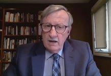 Dr. David Williams, Ontario's chief medical officer of health, announced on May 11, 2021 the province is pausing the administration of first doses of the AstraZeneca vaccine due to a higher-than-expected risk of rare blood clots. (CPAC screenshot)