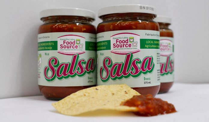 Sales of the salsa produced by Kawartha Lakes Food Source will help offset operating expenses such as rent for the non-profit organization, which procures and distributes food to 35 local agencies and delivers food literacy programs. (Photo courtesy of Kawartha Lakes Food Source)