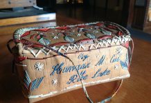 A birch bark basket made by Hannah McCue and presented as a gift to His Royal Highness Albert Edward, Prince of Wales, when he toured North America in 1860. Hiawatha First Nation and the Peterborough Museum & Archives have received federal funding to facilitate the loan of a group of quilled birch bark items from the Royal Collection Trust in England for a planned exhibition at the museum in 2023. (Supplied photo)