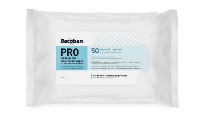 NanoNation Canada is an exclusive distributor of Bacoban, a multifunctional hard surface disinfectant and cleaning agent manufactured in Lindsay that kills 99.99% of viruses, bacteria, and fungi, including durable disinfecting and cleaning wipes (pictured) and spray bottles for consumer use. (Photo: Bacoban Canada)