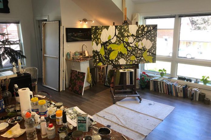 The studio of well-known artist Peer Christensen, who studied classical oil painting through the University of Victoria and has lived in Peterborough since 1985. Many of the artists participating in the Kawartha Autumn Studio Tour contribute regularly to programming at the Art Gallery of Peterborough. Christensen is one of 43 artists participating in the 2021 Kawartha Autumn Studio Tour. (Photo courtesy of Art Gallery of Peterborough)