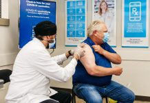 Ontario Premier Doug Ford received his second dose of the AstraZeneca COVID-19 vaccine at an Etobicoke pharmacy on June 24, 2021. (Photo: Office of the Premier)