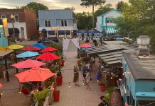 El Patio at 58 Bolton Street in Bobcaygeon, the largest outdoor patio in the Kawarthas, is now open for outdoor dining. In 2018, owner Kathleen Seymour-Fagan relocated her Kawartha Coffee Co. business to the building formrly known as The Doctor's Office, across the road from the restaurant's previous location at 49 Bolton Street, and created the patio. In summer 2020, she renamed and rebranded the patio as El Patio to reflect its festive decor and focus on Mexican food and drinks. (Photo courtesy of Kathleen Seymour-Fagan)