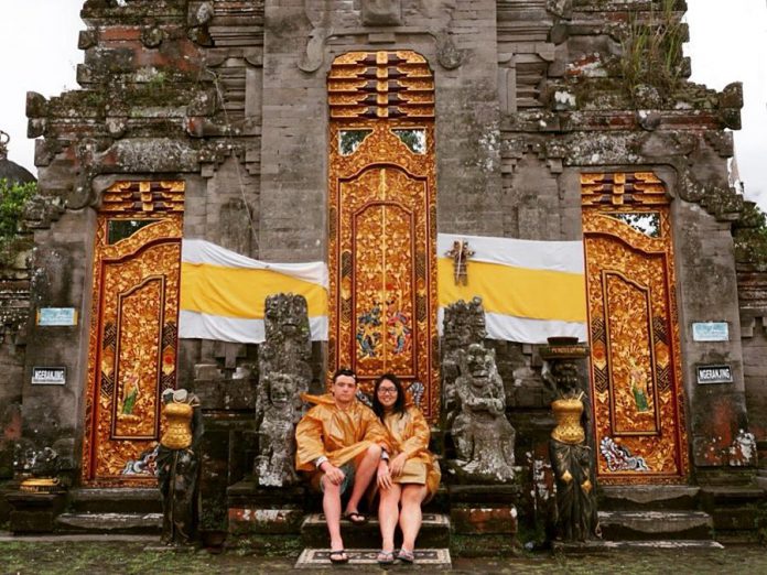 Jessie and her husband Dmitry during a pre-pandemic trip to Indonesia. The couple, who decided to settle in Peterborough after they got married, now both work for Trent University. (Photo courtesy of Jessie Iriwanto)