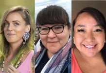 Jennifer Alicia, D.B. McLeod, and Stephanie Pangowish are three of the artists performing at the Nogojiwanong Indigenous Fringe Festival in Peterborough from June 23 to 27, 2021. (Collage: kawarthaNOW)