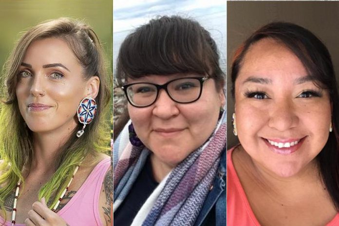 Jennifer Alicia, D.B. McLeod, and Stephanie Pangowish are three of the artists performing at the Nogojiwanong Indigenous Fringe Festival in Peterborough from June 23 to 27, 2021. (Collage: kawarthaNOW)