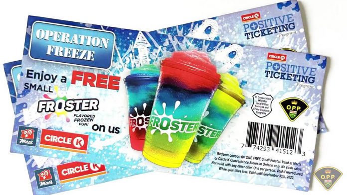 'Operation Freeze' is a partnership between Circle K convenience stores and the OPP. (Photo: OPP)