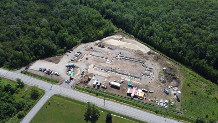 An aerial view of the new Peterborough Animal Care Centre under construction at 999 Technology Drive in Peterborough. Designed by Peterborough architectural firm Lett Architects, the state-of-the-art facility is scheduled for completion by December 2022. (Photo courtesy of Peterborough Humane Society)