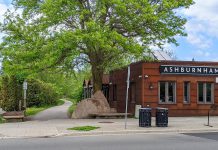 The popular section of the Rotary Greenway Trail from Hunter to Douro streets in Peterborough's East City will be fully lit with %60,000 in LED lighting by the end of July thanks to an intiative spearheaded by Ashburnham Ale House owner Scott Wood, with support from sponsors Village BIA, Stoneguide Realty Limited, Shimano Canada, Wild Rock Outfitters, and the Rotary Club of Peterborough Kawartha. (Photo: Bruce Head / kawarthaNOW.com)