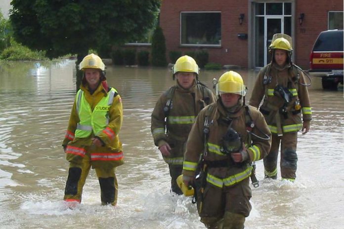 Peterborough firefighters pumped out over 1,868 basements, garages, and backyards as a result of the flood. (Photo: City of Peterborough Emergency & Risk Management Division)