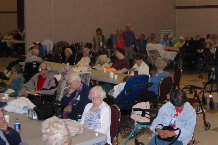 Almost 200 long-term care residents were evacuated from Extendicare Nursing Home to the Evinrude Centre as a result of the flood. (Photo: City of Peterborough Emergency & Risk Management Division)