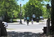 Cyclists enjoying the popular Rotary Greenway Trail in Peterborough's East City in 2017. When non-cyclists see people on bikes, they may want to take part but may need some support to develop skills or access equipment. GreenUP's 'Finding Balance' pilot program in 2020 was created to meet that need. (Photo: Lindsay Stroud)