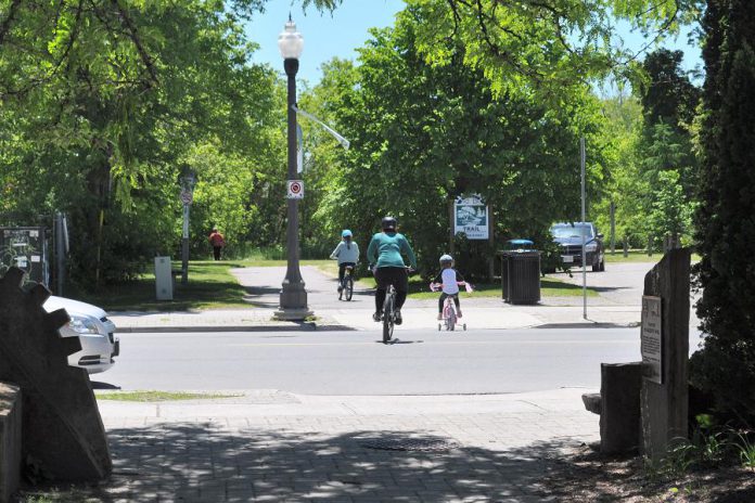 Cyclists enjoying the popular Rotary Greenway Trail in Peterborough's East City in 2017. When non-cyclists see people on bikes, they may want to take part but may need some support to develop skills or access equipment. GreenUP's 'Finding Balance' pilot program in 2020 was created to meet that need. (Photo: Lindsay Stroud)