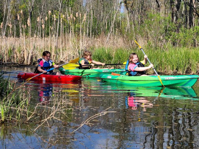 Liftlock Paddle Co. has a junior paddlers program for children aged six to 17. Grieder will take small groups on a guided river tour. Weeknight and weekend time slot are available. Grieder's oldest son Luka often comes along for junior paddles. (Photo courtesy of Liftlock Paddle Co.)