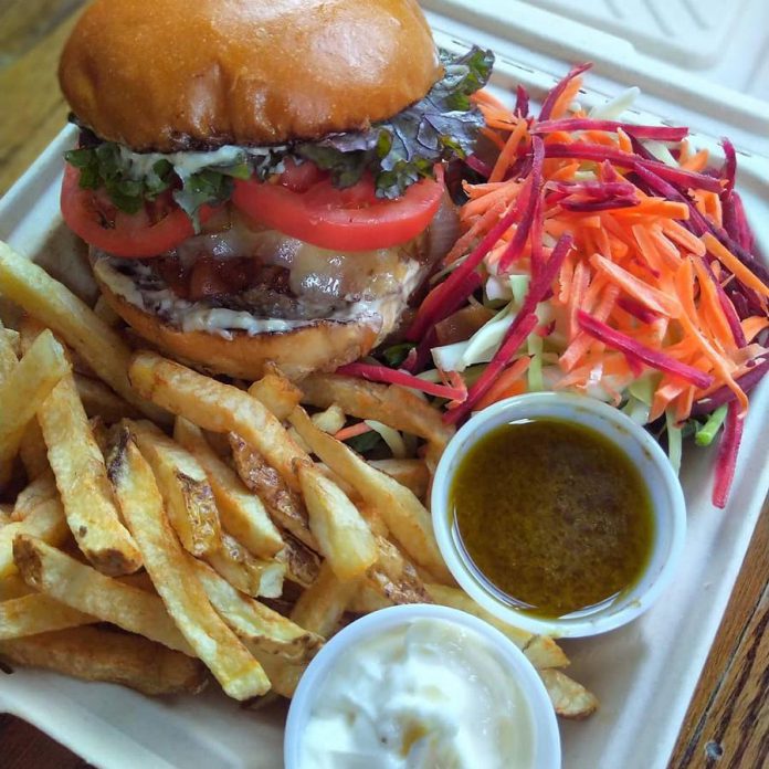 Previously only open for sit-down dining, both St Veronus and Le Petit bar began a takeout program during the pandemic. This 'Burger Pierrot' is an example of the Belgian-inspired food currently available for outdoor dining and takeout at St Veronus.  (Photo: St Veronus / Facebook)