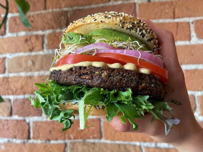 Like all bread at The Food Forest, the bun of the chipotle mushroom burger is gluten and wheat free and is sourced from a gluten-free bakery. (Photo: The Food Forest / Facebook)