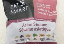 Test results by the Canadian Food Inspection Agency have identified possible listeria monocytogenes contamination in Eat Smart brand Asian Sesame Chopped Salad Kit with August 24, 2021 dates. (Photo: Canadian Food Inspection Agency)