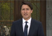 On August 15, 2021, Liberal Leader Justin Trudeau spoke with reporters at Rideau Hall in Ottawa after visiting Governor General Mary Simon to seek the dissolution of Parliament and the launch of a general federal election to be held on September 20. (CPAC screenshot by kawarthaNOW)