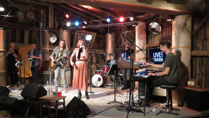 Bywater Call during their performance for season three of Live! At The Barn Their episode, the finale of season three, premieres on YouTube on October 15, 2021. (Photo courtesy of Andy and Linda Tough)