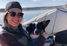Opal, a nine-month-old Australian Shepherd puppy, has been reunited with her owners Claudia Woodruff and Gavin Bergsma of Cobourg after she was stolen, along with the couple's pick-up truck, from Simcoe Street just south of Port Perry in Durham Region on August 11, 2021. (Photo: Claudia Woodruff and Gavin Bergsma)