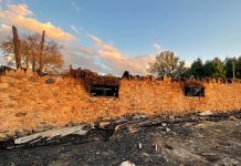 The fieldstone foundation is all that remains of the Alton family's historic 240-year-old barn after it was struck by lightning on August 29, 2021. The Alton's daughter has launched a GoFundMe campaign to help her parents with immediate costs from the devastating fire and to replace uninsured equipment. (Photo courtesy of Tiffany Alton-Froggatt)