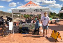 The 'See the Light' bike light giveaway is part of a month-long cycling education pop-up project co-funded by B!KE: the Peterborough Community Bike Shop, Peterborough GreenUP, the Peterborough Bicycle Advisory Committee, and Trans Canada Trails. During September, the pop-up project has visited local high schools, Trent University, Peterborough Public Library, and spots along recreational trails. (Photo: B!KE / Facebook)