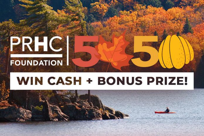 The grand prize winner of the  Peterborough Regional Health Centre Foundation's new online 50/50 lottery will be announced on October 28, 2021, with two early bird draws earlier in the month. (Photo: PRHC Foundation) 
