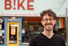 Mark Romeril, who most recently worked at Cycle Toronto, is the new executive director of B!KE: The Peterborough Community Bike Shop (Photo: Tanner Pare)