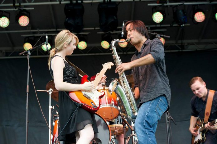 Jonny Wong performing with Emily Burgess, who posted a moving tribute to her former The 24th Street Wailers bandmate on Facebook. (Photo: Pj Bell)