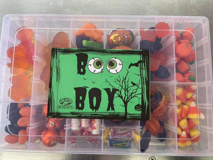 Another creative offering from Burns Bulk Food is their Boo Boxes, a fun and spooky seasonal candy tray. (Photo: Burns Bulk Food)