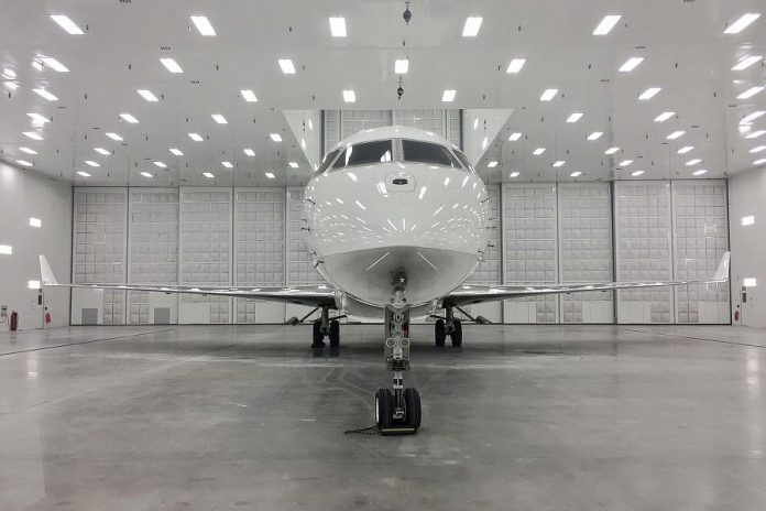 The state-of-the-art paint hanger at Flying Colours Corp. in Peterborough. (Photo: Flying Colours Corp.)