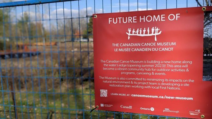 Peterborough's Canadian Canoe Museum has launched a $1.5 million public fundraising campaign to help prepare its collection of watercraft, paddles, artifacts, archives, and library to the new museum currently under construction at the Johnson Property at 2077 Ashburnham Drive in Peterborough. (Photo: Bruce Head / kawarthaNOW)