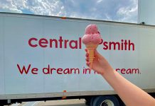 Central Smith in Selwyn aims to fill their ice cream delivery truck during December food drive Central Smith Creamery's ice cream delivery truck won't be delivering ice cream on December 17, 2021. Instead, the Selwyn business will be using the truck to pick up food donations from participating local businesses, organizations, and schools. (Photo: Central Smith Creamery)