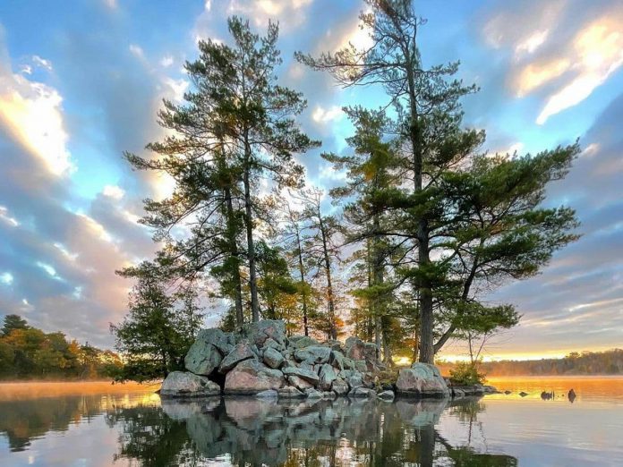 This shot by Memtyme of an island reflected in the still waters of Lower Buckhorn Lake was our top Instagram post in October 2021, with almost 23,000 impressions and 1,700 likes. (Photo Memtyme @memtyme / Instagram)
